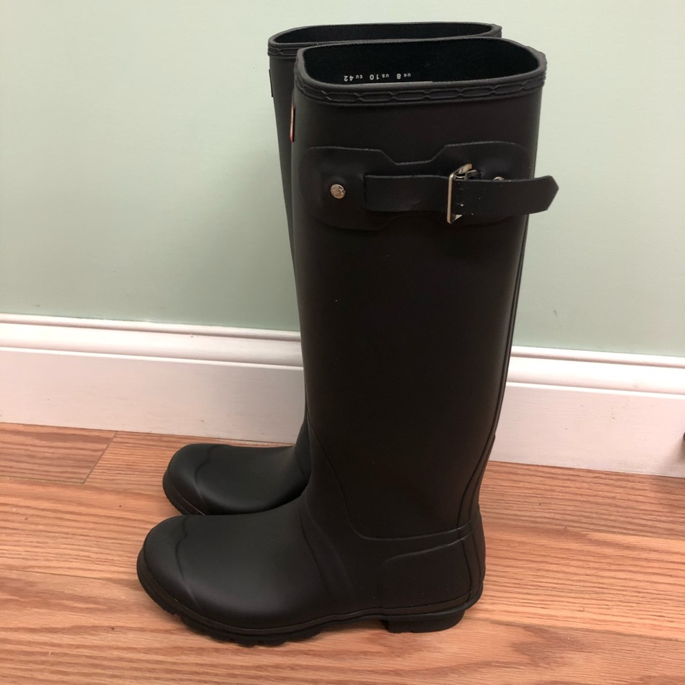 Hunter | Women's Original Tall Boots | Matte Black | Various Sizes - Picture 3 of 4